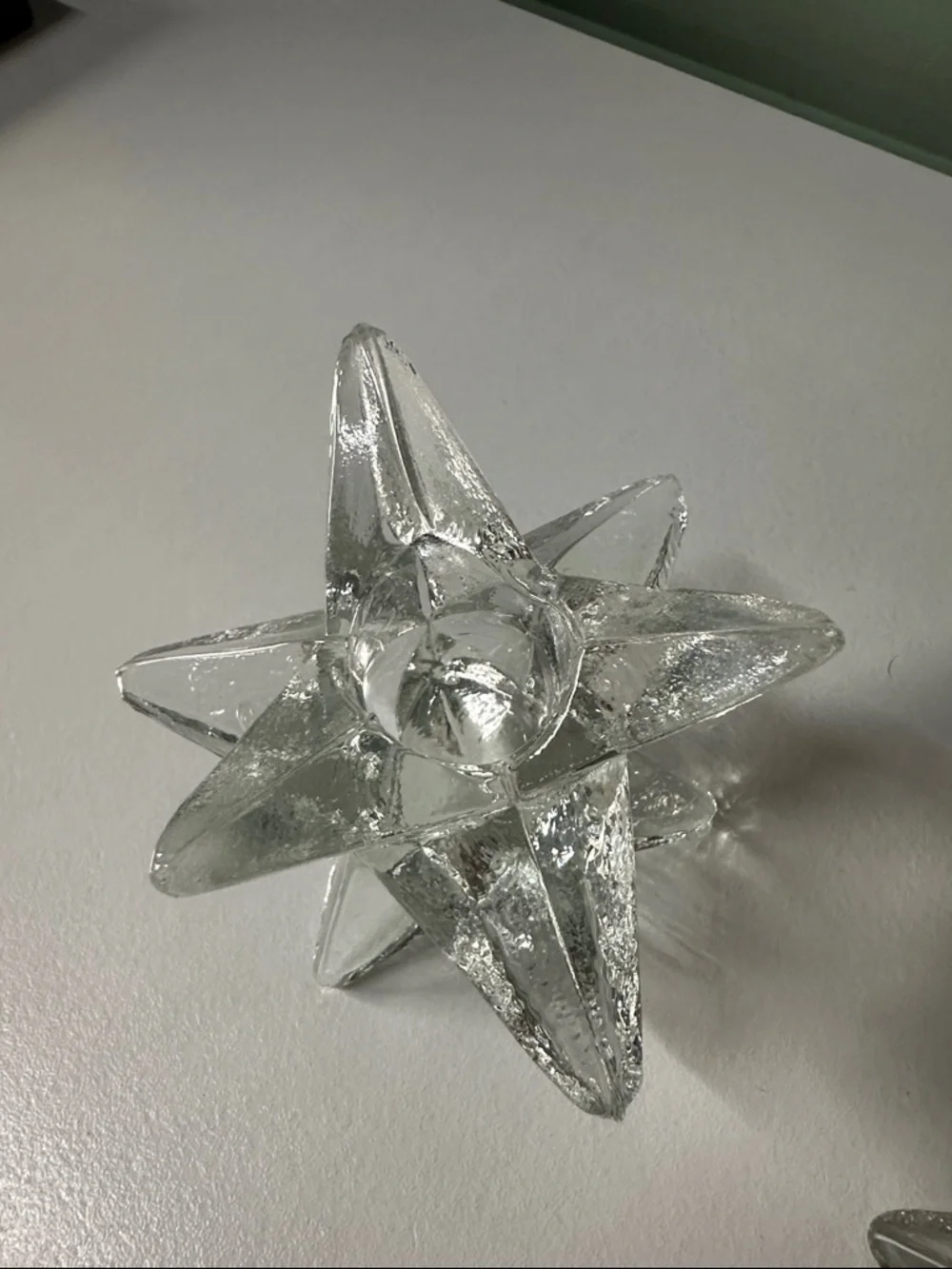 Pier 1 Clear Glass Star Candle Holders (Set of 2)